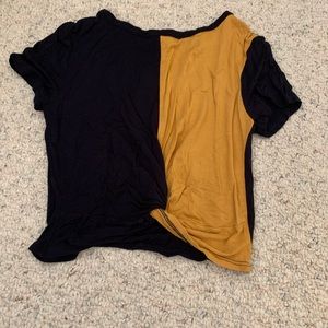 Two color crop top